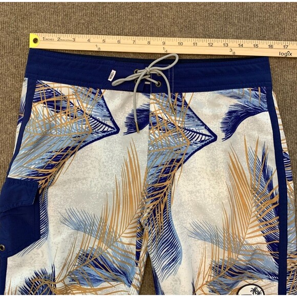 Vans Board Shorts Mens 30 Swim Tropical Hawaii Beach Surf Pool Drawstring Waist - Picture 4 of 9